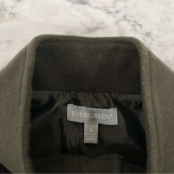 Vintage Evergreen wool bomber jacket men’s medium olive army green - Picture 8 of 9